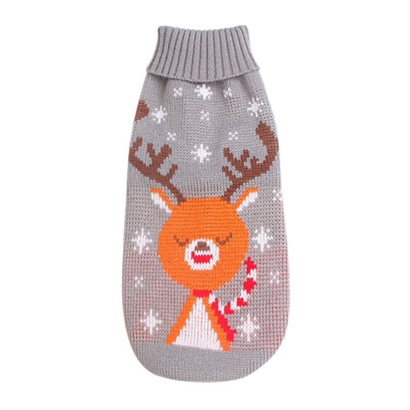 Reindeer Fair Isle Christmas Dog Sweater