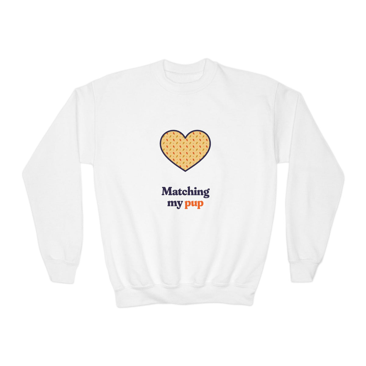 Matching My Pup Kids Sweatshirt, Fall Leaves