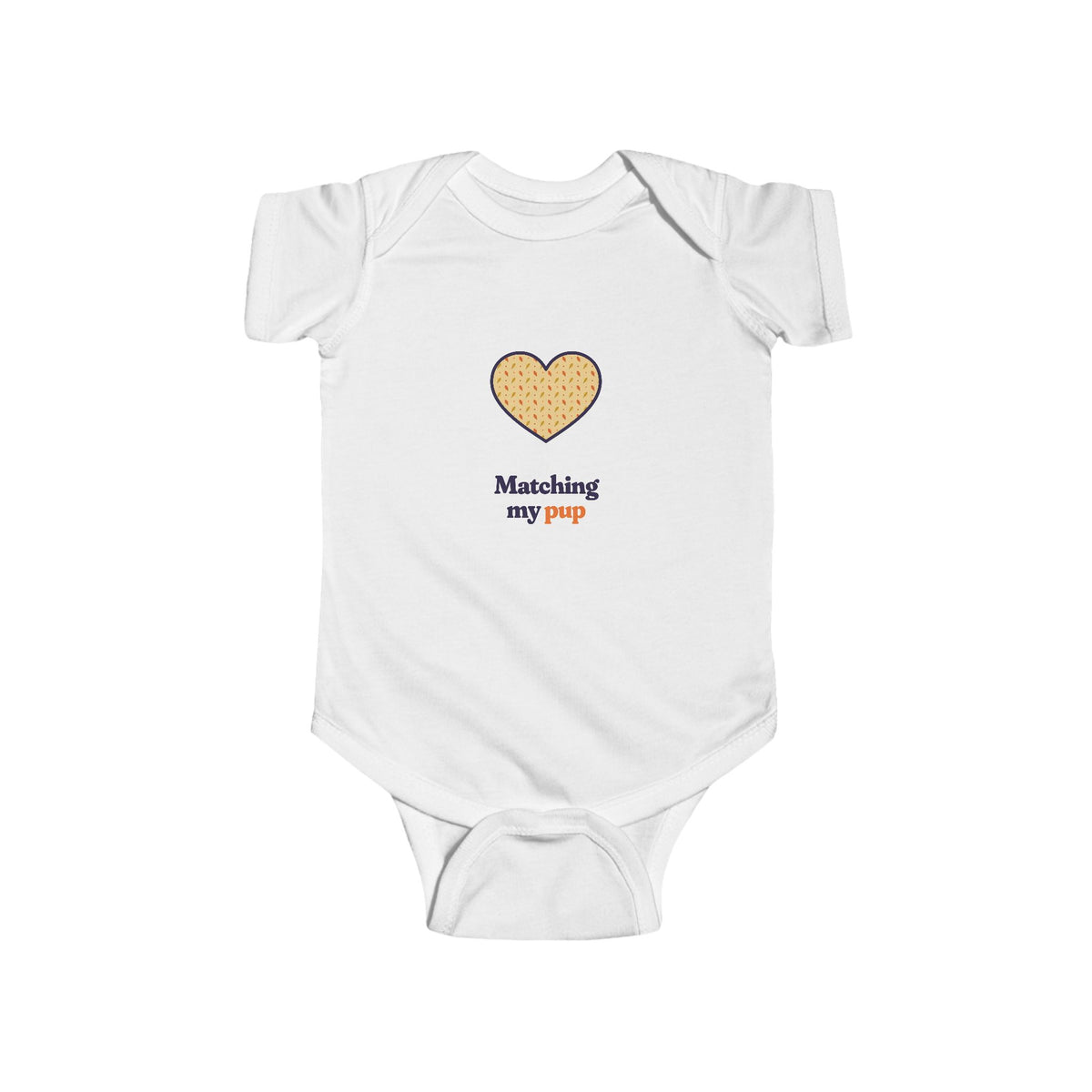 Matching My Pup Baby Bodysuit, Fall Leaves