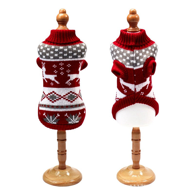 Reindeer Fair Isle Christmas Dog Sweater