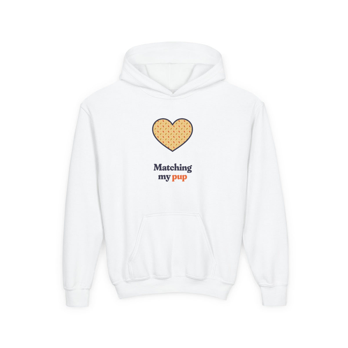 Matching My Pup Kids Hoodie, Fall Leaves