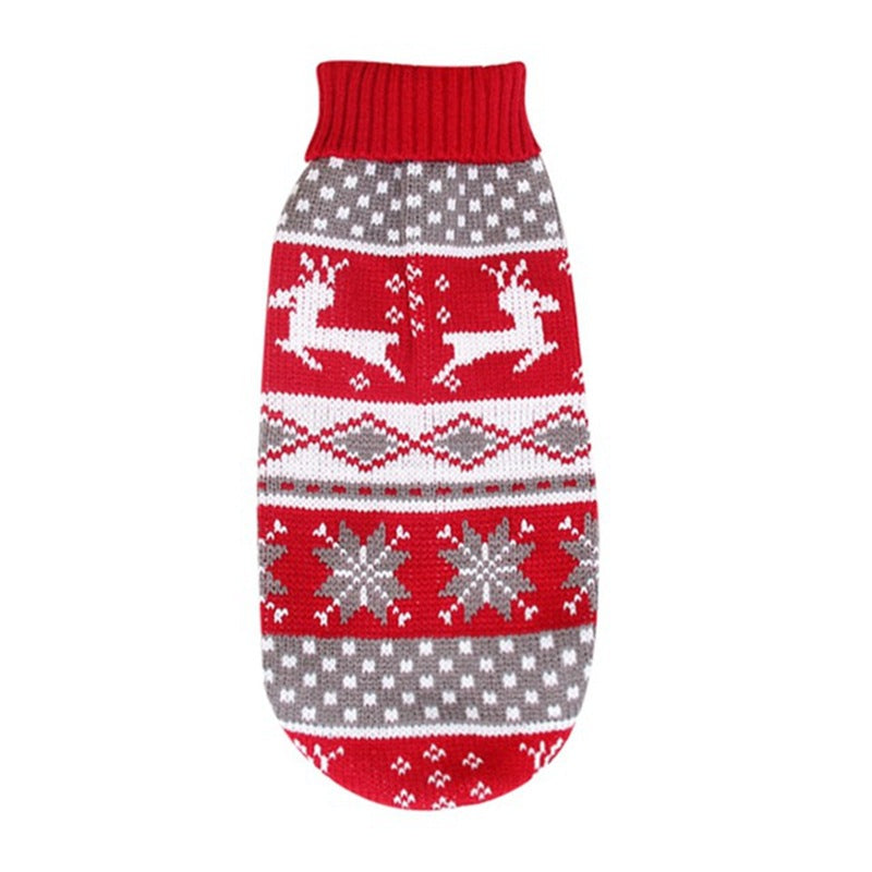 Reindeer Fair Isle Christmas Dog Sweater