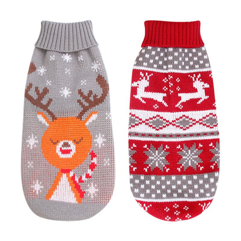 Reindeer Fair Isle Christmas Dog Sweater