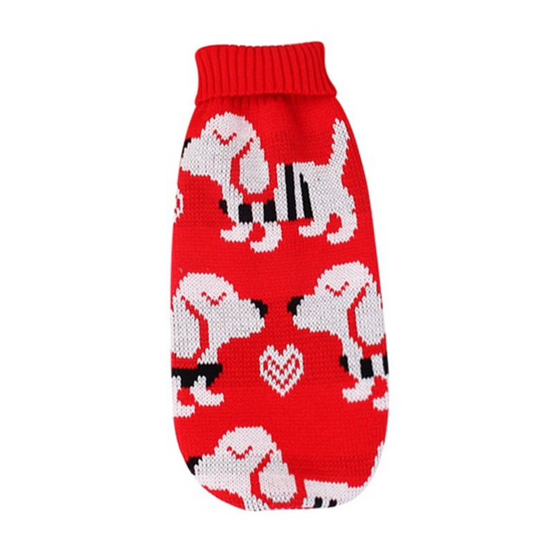 Reindeer Fair Isle Christmas Dog Sweater