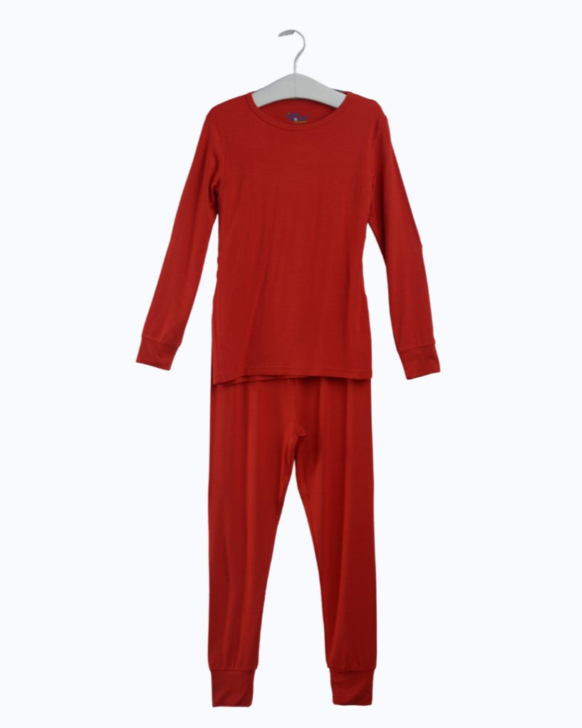 Kids' Matching Family Christmas Pajamas – Red